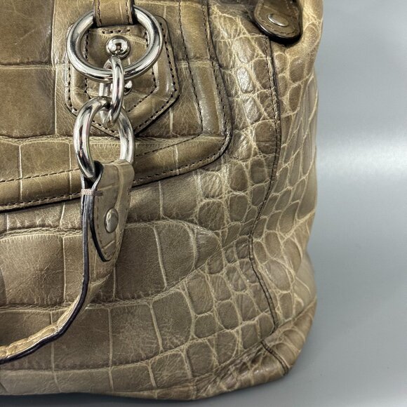 Coach #15260 Madison Audrey Embossed Leather Satchel Bag - Picture 7 of 14